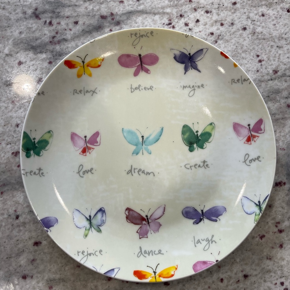 Butterfly Design Porcelain Plate Set